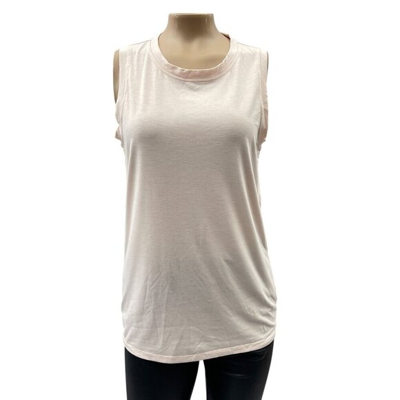 Athleta Sleeveless Tank Top Workout Gym Muscle Tee Stretch Beige Womens XS - Picture 1 of 12